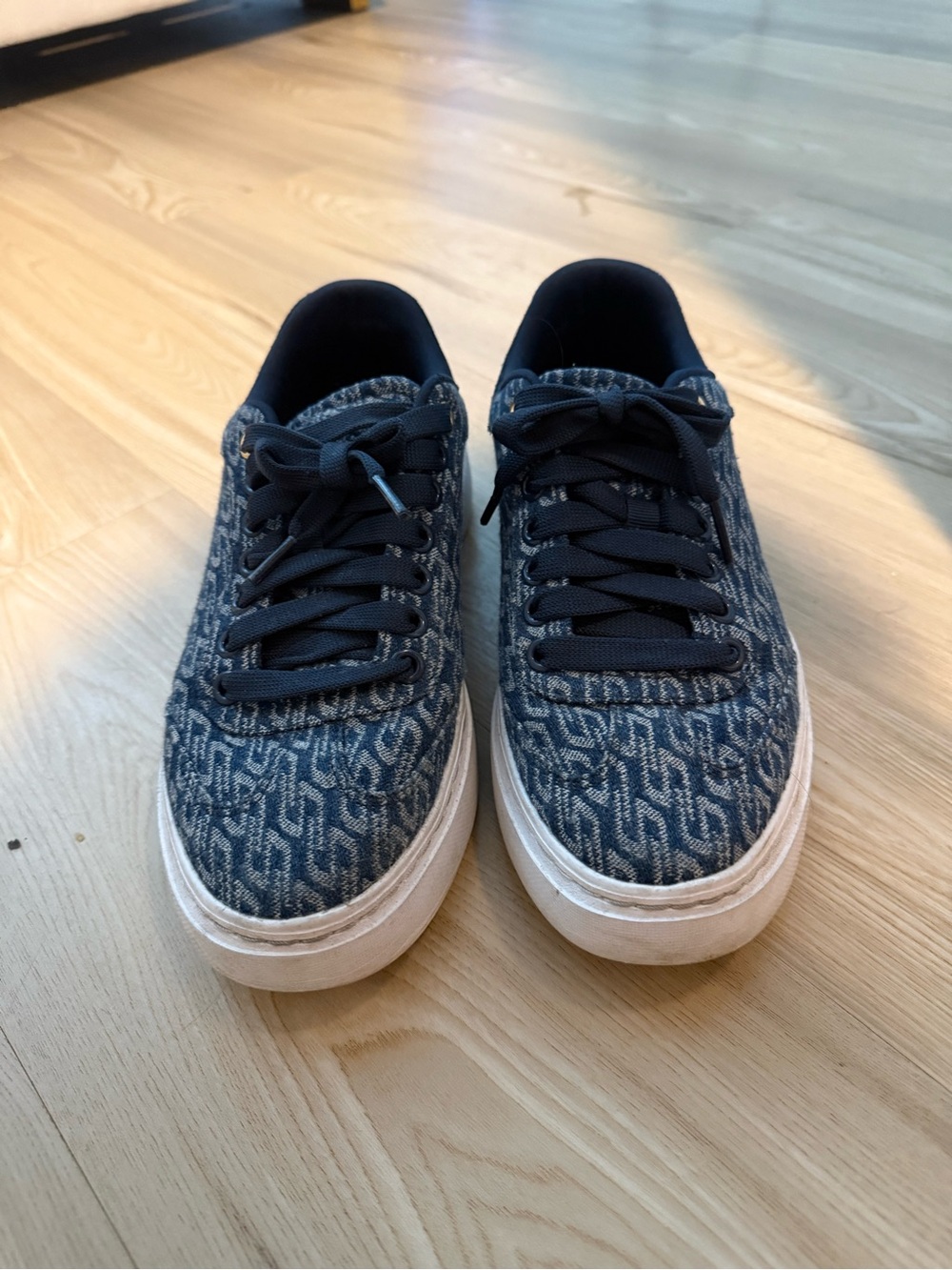 Skechers Women's Navy Patterned Low-Top Sneakers